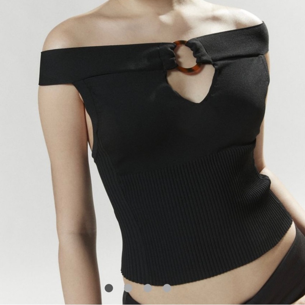 Off The Shoulder Crop Sweater